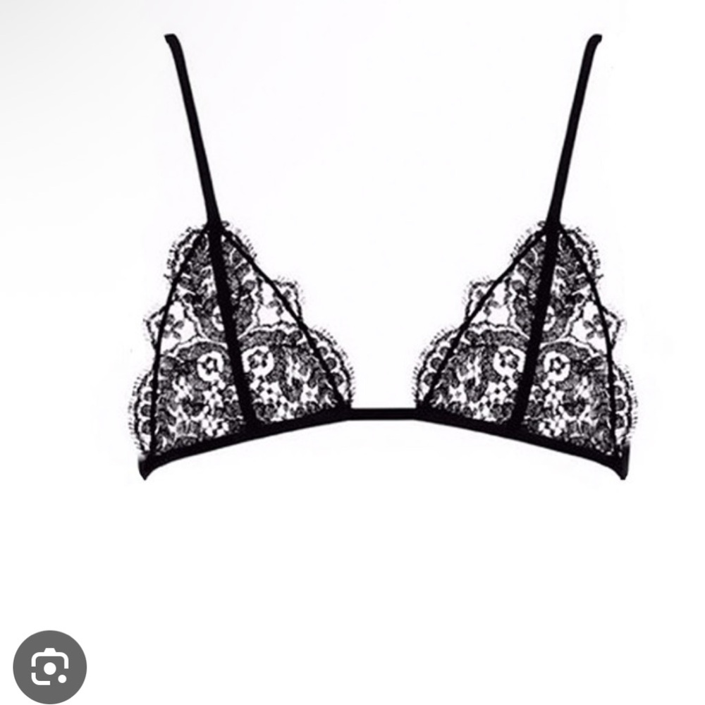 Chic Black Lace Triangle Bra